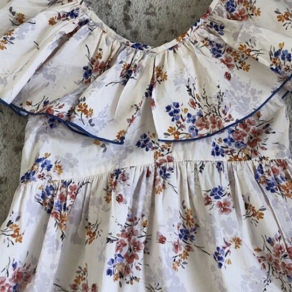 Zara Kids ruffle collar floral dress toddler girl boat neckline fit flare spring - Picture 2 of 6